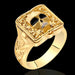 Wholesale golden skull face carved copper Rings JDC-RS-WN130 Rings 薇妮 AJZ1759 golden skull number 6 Wholesale Jewelry JoyasDeChina Joyas De China
