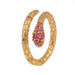 Wholesale golden snake-shaped copper inlaid zircon Rings JDC-RS-HX133 Rings JoyasDeChina red Adjustable Wholesale Jewelry JoyasDeChina Joyas De China