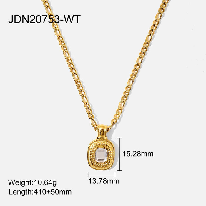 Wholesale golden stainless steel necklace JDC-NE-JD316 Necklaces 杰鼎 WT Wholesale Jewelry JoyasDeChina Joyas De China