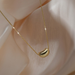 Bulk Jewelry Wholesale golden titanium steel acacia bean pendant necklace JDC-NE-BY016 Wholesale factory from China YIWU China