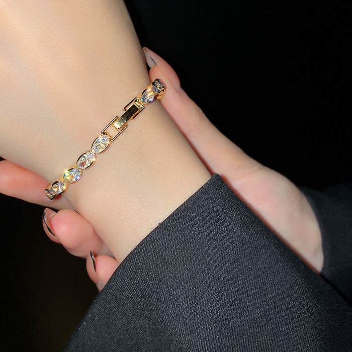 Wholesale golden zircon bracelet JDC-BT-BY002 bracelet 宝钰 Wholesale Jewelry JoyasDeChina Joyas De China