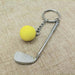 Wholesale golf metal Keychains JDC-KC-YY104 Keychains JoyasDeChina yellow Golf keychain Wholesale Jewelry JoyasDeChina Joyas De China