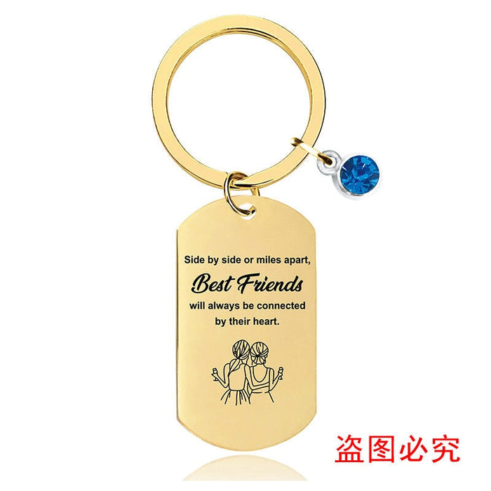 Wholesale Good Friends Electroplated Metal Keychain JDC-KC-GangGu005 Keychains 钢古 Wholesale Jewelry JoyasDeChina Joyas De China