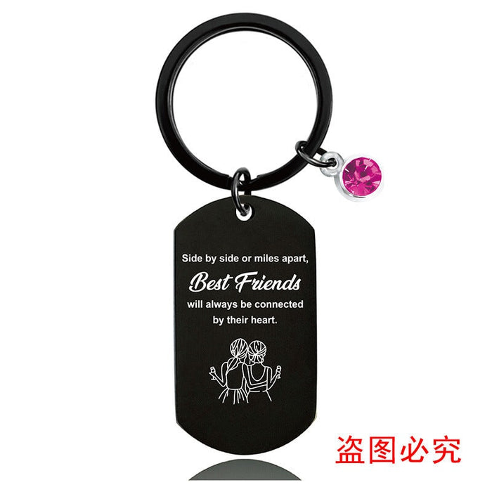 Wholesale Good Friends Electroplated Metal Keychain JDC-KC-GangGu005 Keychains 钢古 Wholesale Jewelry JoyasDeChina Joyas De China