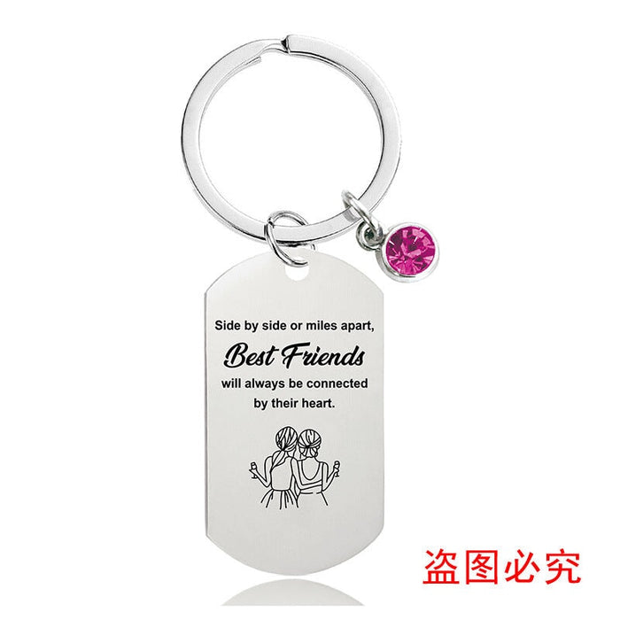 Wholesale Good Friends Electroplated Metal Keychain JDC-KC-GangGu005 Keychains 钢古 Wholesale Jewelry JoyasDeChina Joyas De China