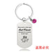 Wholesale Good Friends Electroplated Metal Keychain JDC-KC-GangGu005 Keychains 钢古 Red Diamond ZW0001 Silver Wholesale Jewelry JoyasDeChina Joyas De China