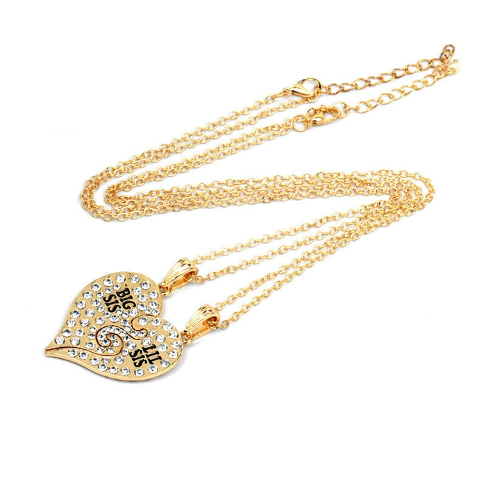 Wholesale good friends love diamond inlaid alloy necklace JDC-NE-LangT006 Necklaces 阆天 Wholesale Jewelry JoyasDeChina Joyas De China