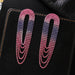 Wholesale Gradient Color Rhinestone Long Fringe Large Earrings JDC-ES-ZHONGW014 Earrings 众薇 Intermediate purple Wholesale Jewelry JoyasDeChina Joyas De China
