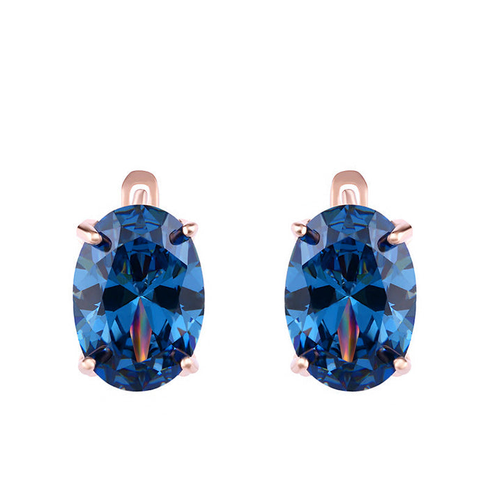 Wholesale gradient Zircon Earrings JDC-ES-AS053 Earrings 翱?N Sky blue Wholesale Jewelry JoyasDeChina Joyas De China