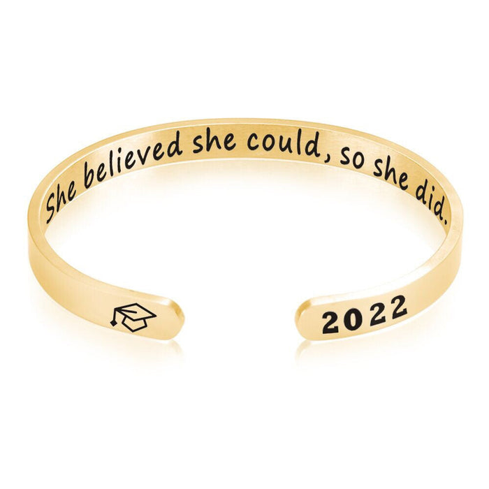 Wholesale Graduation Season Gift Stainless Steel Bracelet JDC-BT-Mail004 Bracelet 麦伦 gold Wholesale Jewelry JoyasDeChina Joyas De China