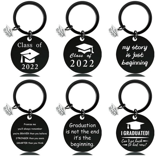 Wholesale Graduation Season Gift Stainless Steel Round Metal Keychain JDC-KC-GangGu017 Keychains 钢古 Wholesale Jewelry JoyasDeChina Joyas De China