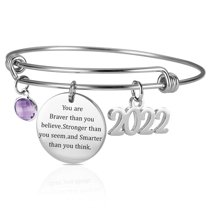 Wholesale Graduation Season Stainless Steel Bracelet JDC-BT-Mail005 Bracelet 麦伦 1 purple Wholesale Jewelry JoyasDeChina Joyas De China