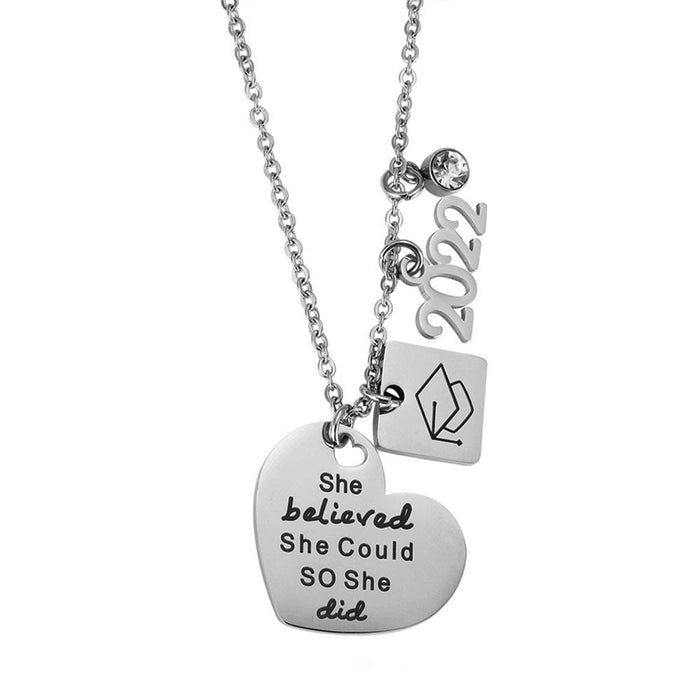 Wholesale Graduation Season Stainless Steel Necklace JDC-NE-Mail002 Necklaces 麦伦 Wholesale Jewelry JoyasDeChina Joyas De China