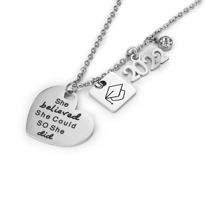 Wholesale Graduation Season Stainless Steel Necklace JDC-NE-Mail002 Necklaces 麦伦 Wholesale Jewelry JoyasDeChina Joyas De China