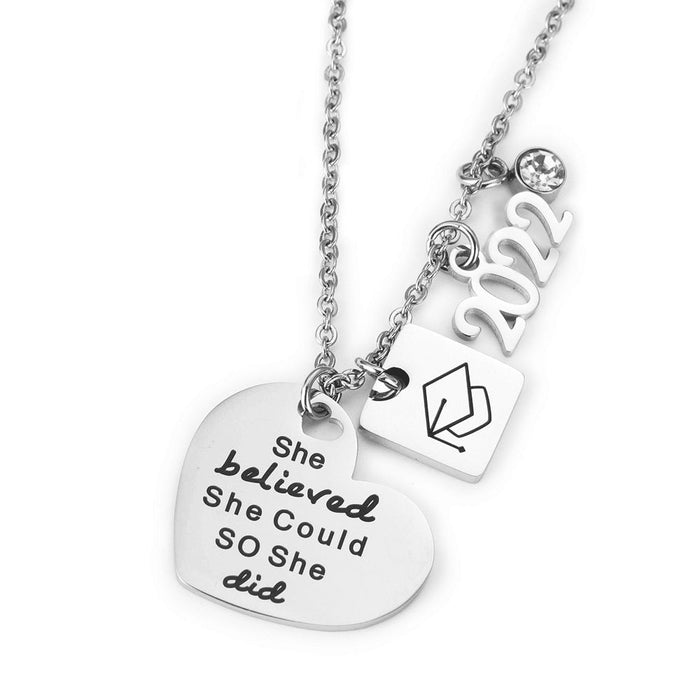Wholesale Graduation Season Stainless Steel Necklace JDC-NE-Mail002 Necklaces 麦伦 Wholesale Jewelry JoyasDeChina Joyas De China