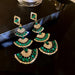 Wholesale green alloy earrings JDC-ES-BY-134 Earrings 宝钰 green Wholesale Jewelry JoyasDeChina Joyas De China