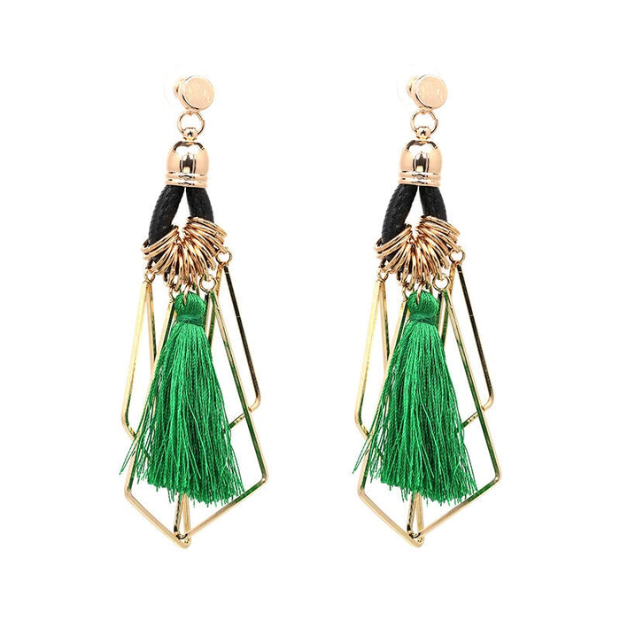 Wholesale green alloy earrings JDC-ES-JJ338 Earrings 聚嘉 Wholesale Jewelry JoyasDeChina Joyas De China