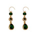 Wholesale green alloy gold earrings JDC-ES-BY-063 Earrings 宝钰 Wholesale Jewelry JoyasDeChina Joyas De China