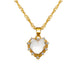 Wholesale green alloy heart-shaped necklace JDC-NE-F587 necklace JoyasDeChina 5481803 Wholesale Jewelry JoyasDeChina Joyas De China