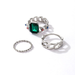 Bulk Jewelry Wholesale green alloy zircon ring set of 3 JDC-RS-C178 Wholesale factory from China YIWU China