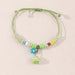 Wholesale green beaded bell length adjustable braid bracelet JDC-BT-E274 Bracelet 奈珠 Wholesale Jewelry JoyasDeChina Joyas De China