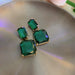 Wholesale green bow geometric acrylic Earrings JDC-ES-BY033 Earrings 宝钰 2 Wholesale Jewelry JoyasDeChina Joyas De China