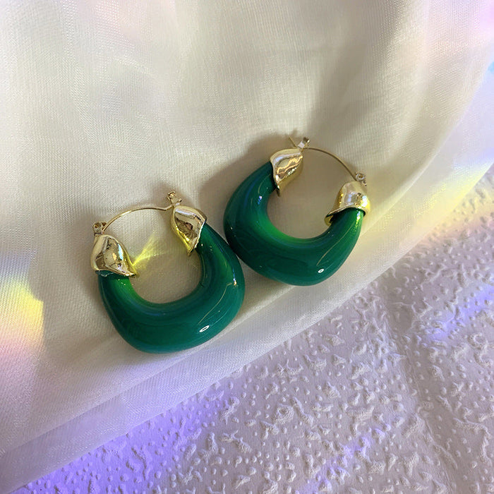 Wholesale green bow geometric acrylic Earrings JDC-ES-BY033 Earrings 宝钰 3 Wholesale Jewelry JoyasDeChina Joyas De China