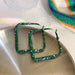 Wholesale green bow geometric acrylic Earrings JDC-ES-BY033 Earrings 宝钰 6 Wholesale Jewelry JoyasDeChina Joyas De China