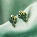 Bulk Jewelry wholesale Green cactus Earrings  JDC-ES-f110 Wholesale factory from China YIWU China