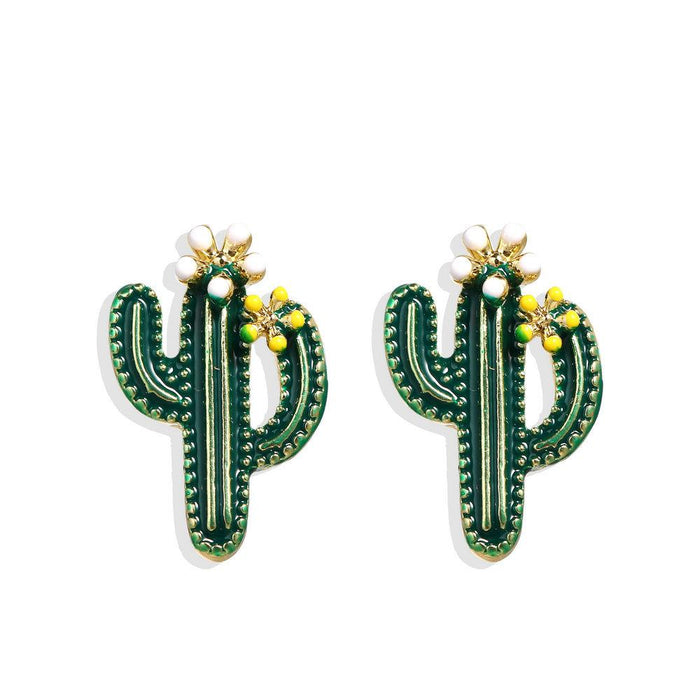 wholesale Green cactus Earrings JDC-ES-f110 earrings JoyasDeChina Cactus earrings Wholesale Jewelry JoyasDeChina Joyas De China