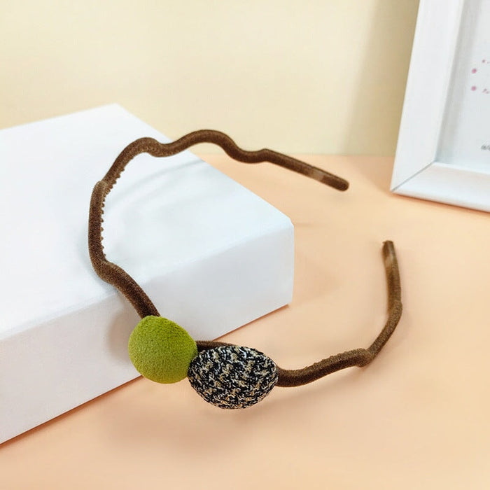 Wholesale green cloth hairband JDC-HD-O366 Headband 潮炫 5 Wholesale Jewelry JoyasDeChina Joyas De China