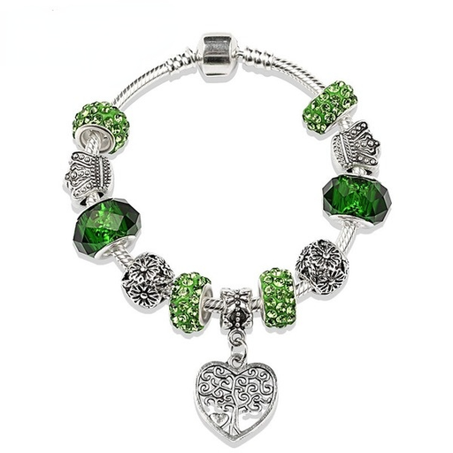 Wholesale green crystal beaded bracelet JDC-BT-LJ028 Bracelet JoyasDeChina Wholesale Jewelry JoyasDeChina Joyas De China