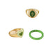 Wholesale green drip oil alloy rings 3-piece set JDC-RS-F585 Rings JoyasDeChina Wholesale Jewelry JoyasDeChina Joyas De China