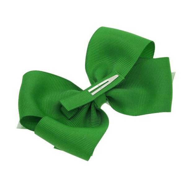 Wholesale Green Fabric Shamrock Bow Hair Clip St. Patrick's Day JDC-HC-GSQN044 Hair Clips 丘诺 Wholesale Jewelry JoyasDeChina Joyas De China