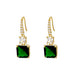 Wholesale green gem alloy earrings JDC-ES-BY-119 Earrings 宝钰 Wholesale Jewelry JoyasDeChina Joyas De China