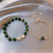 Wholesale green gemstone bracelet JDC-BT-BY003 Bracelet 宝钰 Wholesale Jewelry JoyasDeChina Joyas De China
