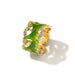 Wholesale green metal rhinestone rings JDC-RS-WN106 Rings 薇妮 Wholesale Jewelry JoyasDeChina Joyas De China