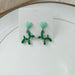 Wholesale green puppy alloy stud earrings JDC-ES-HZQ007 Earrings 青之荷 3 Wholesale Jewelry JoyasDeChina Joyas De China