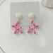 Wholesale green puppy alloy stud earrings JDC-ES-HZQ007 Earrings 青之荷 4 Wholesale Jewelry JoyasDeChina Joyas De China
