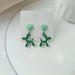 Wholesale green puppy alloy stud earrings JDC-ES-HZQ007 Earrings 青之荷 Wholesale Jewelry JoyasDeChina Joyas De China