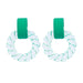 Wholesale green resin earrings JDC-ES-JL926 Earrings 氿乐 Wholesale Jewelry JoyasDeChina Joyas De China