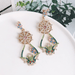 Wholesale green rhinestone earrings JDC-ES-JJ347 Earrings 聚嘉 Wholesale Jewelry JoyasDeChina Joyas De China