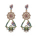 Wholesale green rhinestone earrings JDC-ES-JJ347 Earrings 聚嘉 Green Wholesale Jewelry JoyasDeChina Joyas De China