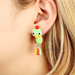 Bulk Jewelry Wholesale green soft clay parrot earrings JDC-ES-C042 Wholesale factory from China YIWU China