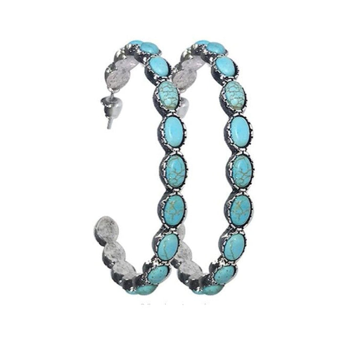 Wholesale Green Turquoise Earrings JDC-ES-Saip015 Earrings 赛蒲 silver Wholesale Jewelry JoyasDeChina Joyas De China