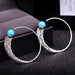 Wholesale green turquoise plating metal earrings JDC-ES-WN008 Earrings 薇妮 Wholesale Jewelry JoyasDeChina Joyas De China