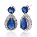 Wholesale green Zircon Earrings JDC-ES-Mix017 Earrings 迷茜 blue Wholesale Jewelry JoyasDeChina Joyas De China