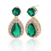 Wholesale green Zircon Earrings JDC-ES-Mix017 Earrings 迷茜 green Wholesale Jewelry JoyasDeChina Joyas De China