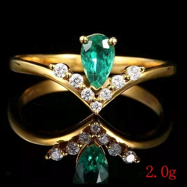 Wholesale green zircon micro-inlaid high-grade copper JDC-RS-WN122 Rings 薇妮 Wholesale Jewelry JoyasDeChina Joyas De China