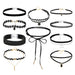 Bulk Jewelry Wholesale grey alloy choker neck chain necklace set JDC-NE-F305 Wholesale factory from China YIWU China